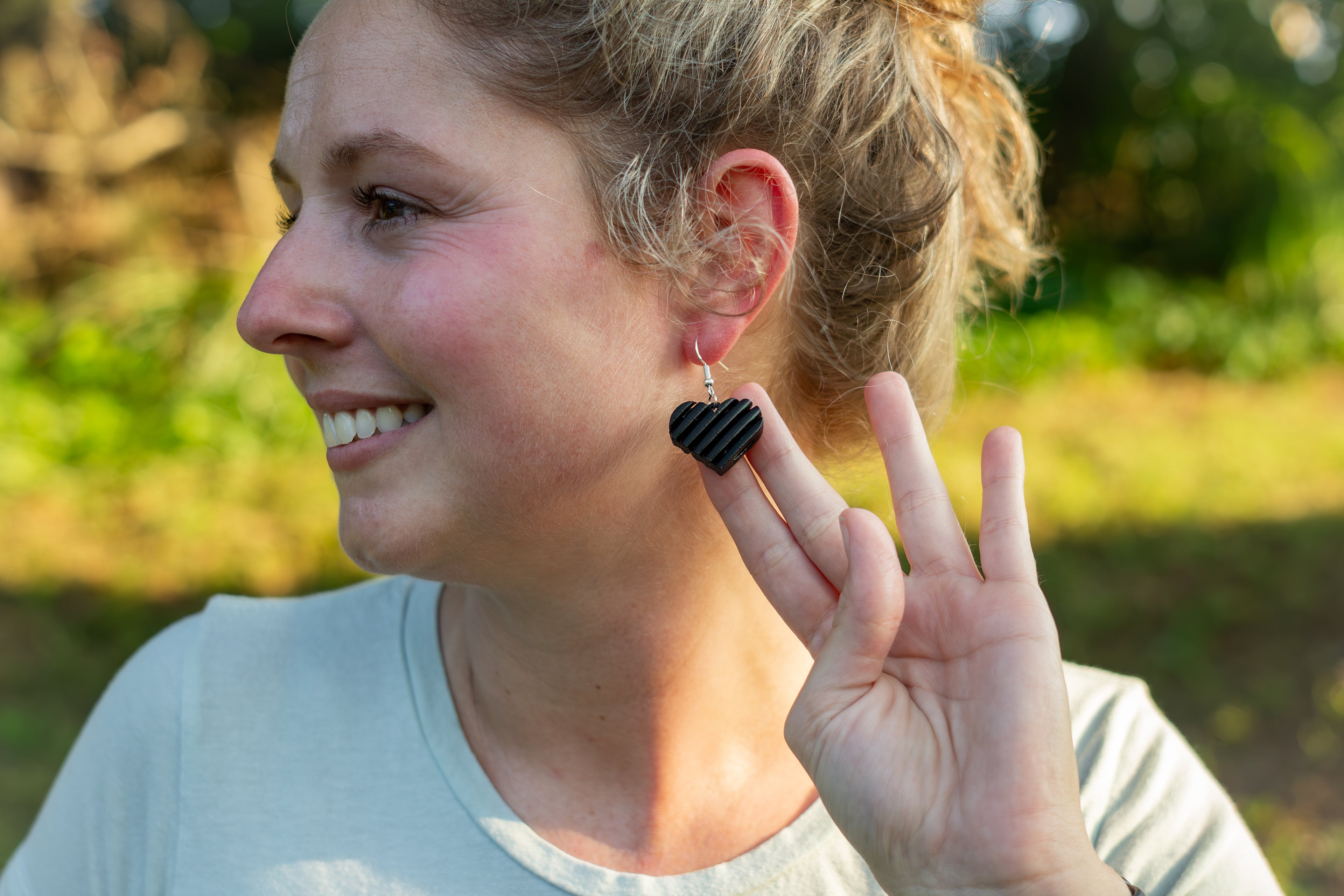 Black Heart Shaped Drop & Dangle Earrings